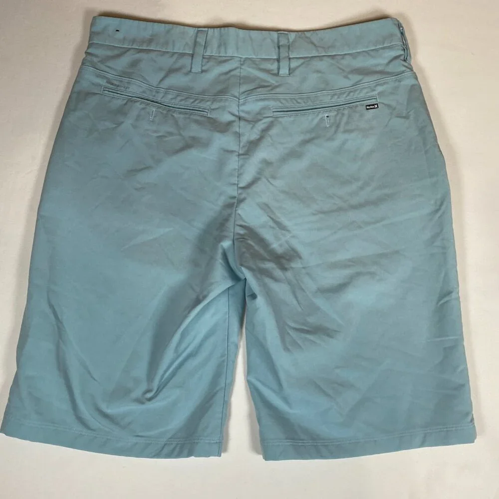 Hurley x Nike Dri-Fit Flat Front Men's Shorts 32 Blue Polyester Blend - Picture 6 of 6